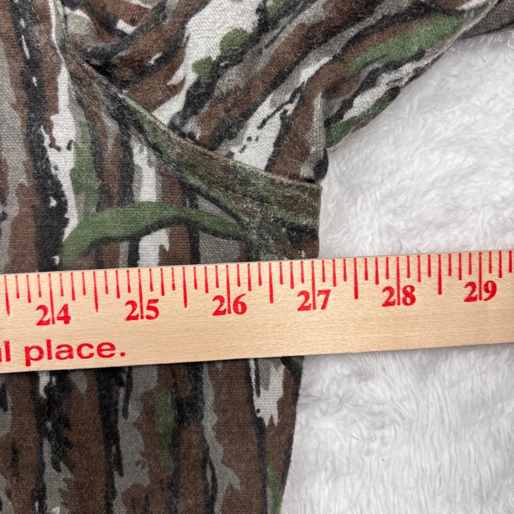 VTG 90s Rattlers Brand Realtree Camo Shirt Mens XL Heavy Hunt Treebark Made USA - Picture 10 of 13